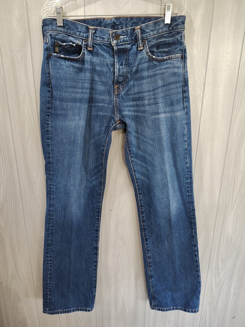 Abercrombie Fitch New York Distressed Size 32x32 Grunge Skater Hipster Buttonfly